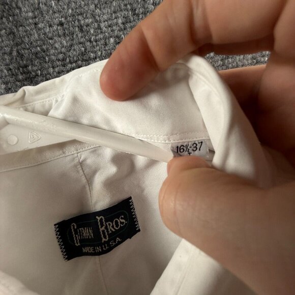 VTG Gitman Bros Tuxedo Shirt Men 16.5 37 Tall White Formal Dress Shirt USA Made - Picture 10 of 16